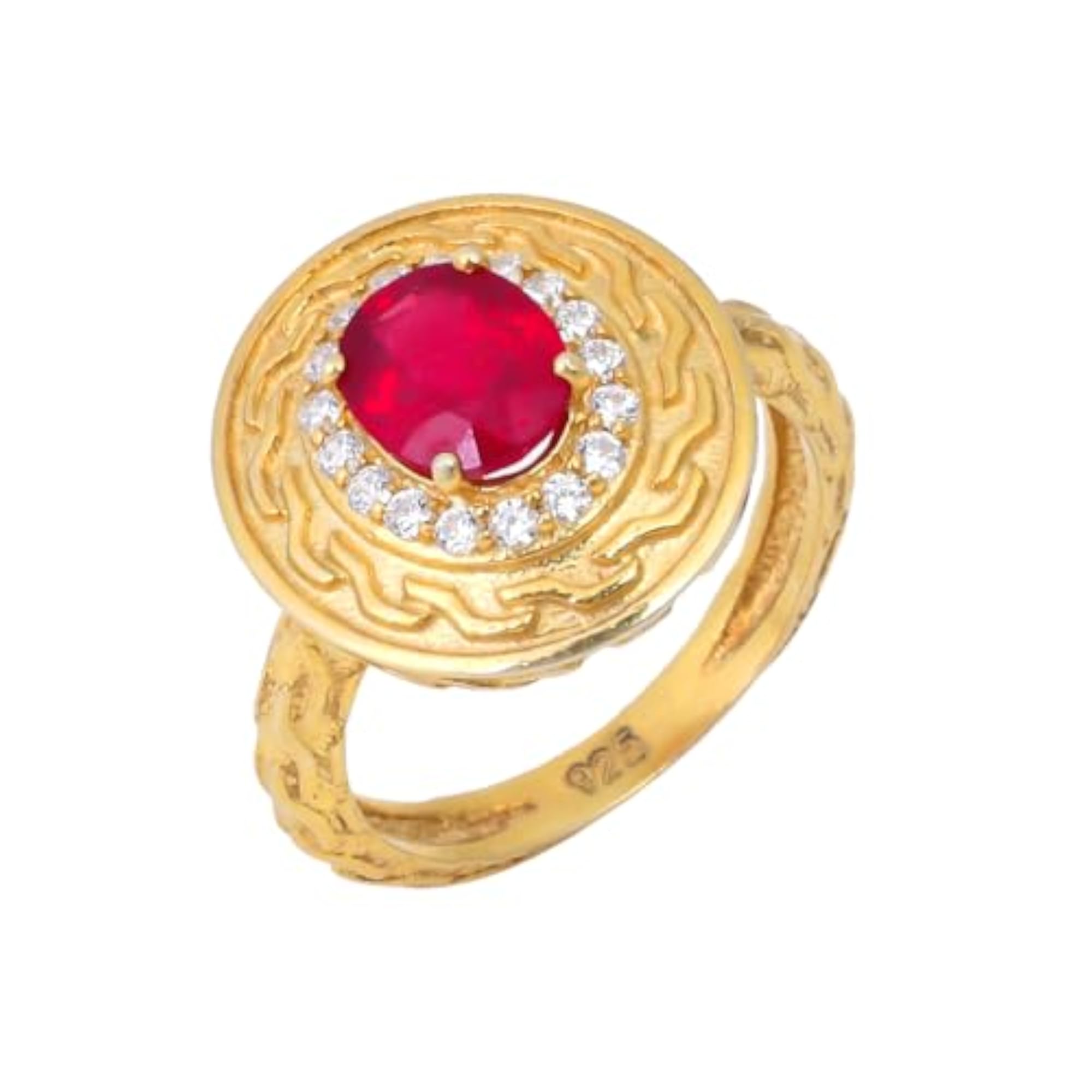 Women's Natural Ruby Filigree Engagement Ring, Everyday Wear