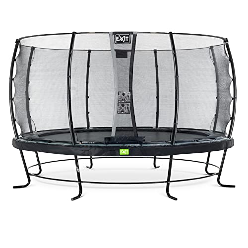 EXIT Toys Elegant Rundes Trampolin - ø427cm - Extra starker und Stabiler Rahmen - Mit Economy Sicherheitsnetz & Fußschutzsystem - Rostfrei - Wasserbeständig - Einfache Montage - Schwarz EXIT Toys Elegant Rundes Trampolin - ø427cm - Extra starker und Stabiler Rahmen - Mit Economy Sicherheitsnetz & Fußschutzsystem - Rostfrei - Wasserbeständig - Einfache Montage - Schwarz
