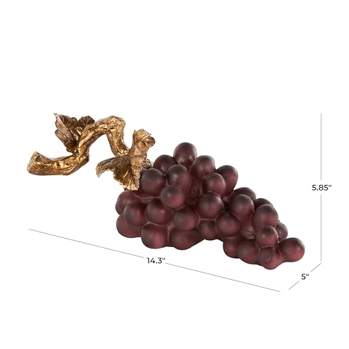 Estatua decorativa de uvas púrpuras de 14 x 5 x 6 pulgadas miniatura 6