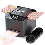 2 Deck Card Shuffler and Dealer Machine, 2 in 1 Automatic Card Shuffler and Dealer, 360° Rotating Rechargeable Playing Cards Dispenser with 4X Dealer Buttons, Max 8 Players