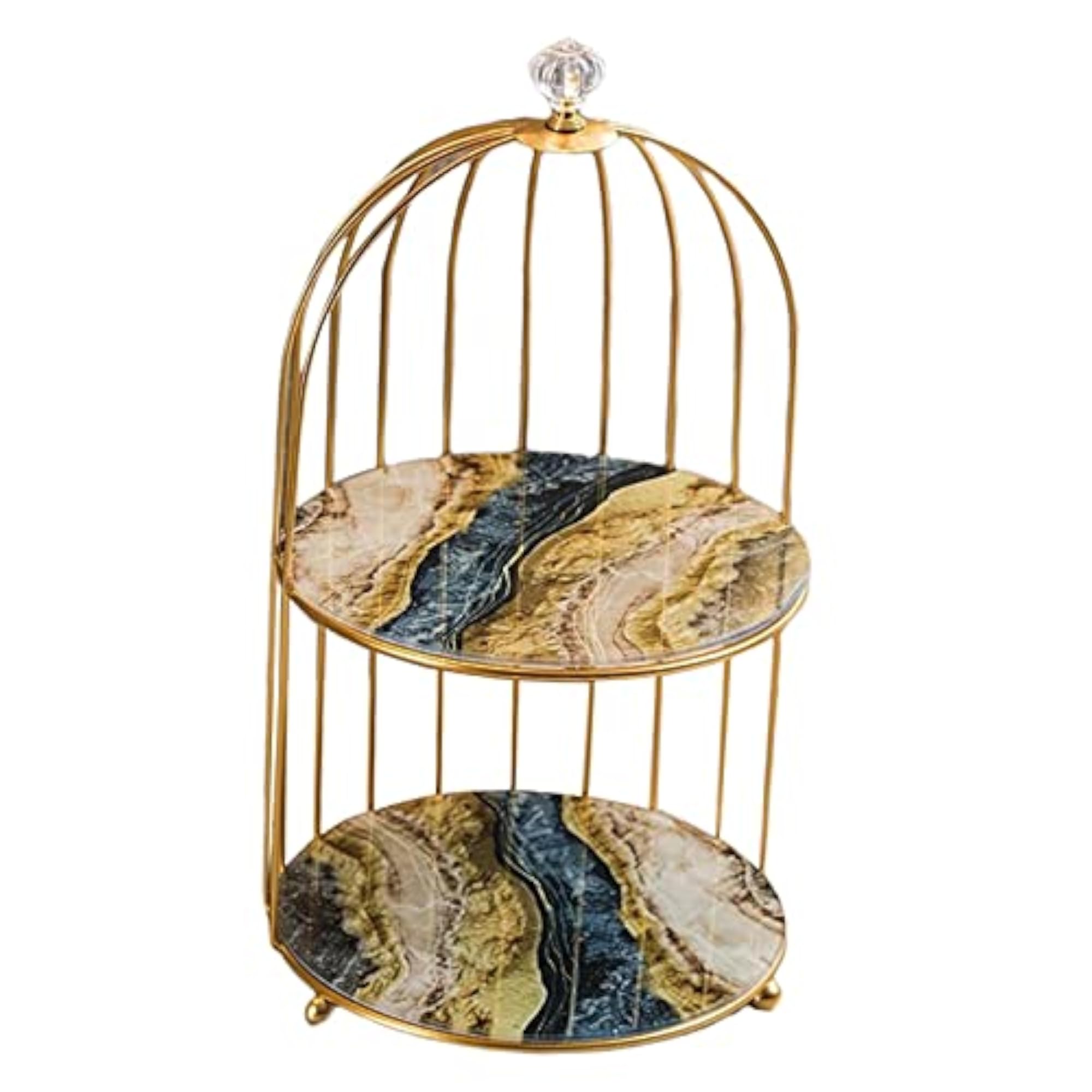 Iron Bird Cage Cosmetic Organizer Bathroom Storage Rack