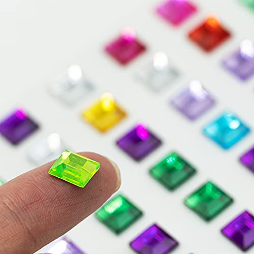 Gem Stickers 8 Self Adhesive Jewel for Crafts Sparkly Flatback Rhinestone Stickers Crystal Sticker for Kids DIY
