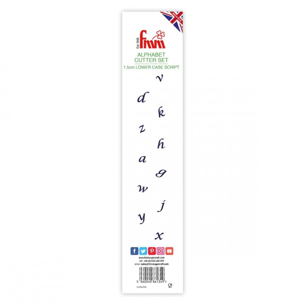 FMM alphabet cutter set lower case script