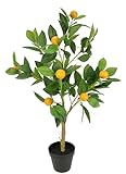 Árbol de Naranja en Maceta Artificial Planta Decorativa árbol frutal Planta en Maceta Planta cítrica Rama Naranja Frutas Planta Planta árbol Artificial Plantas de Interior decoración salón Cocina