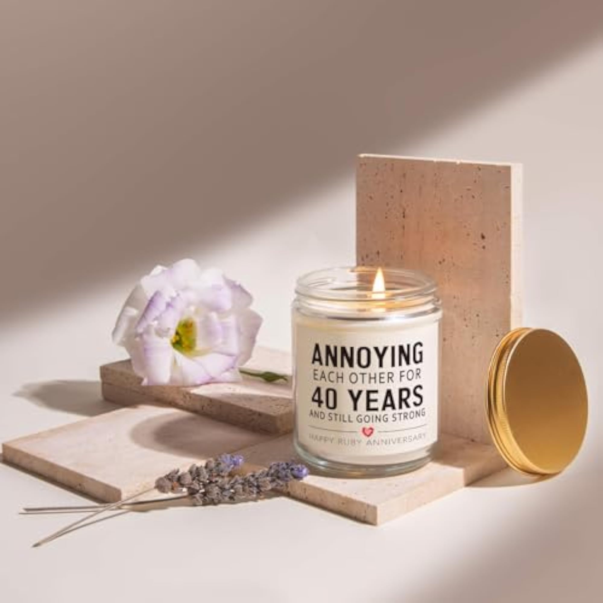 40th Anniversary Candle Gift