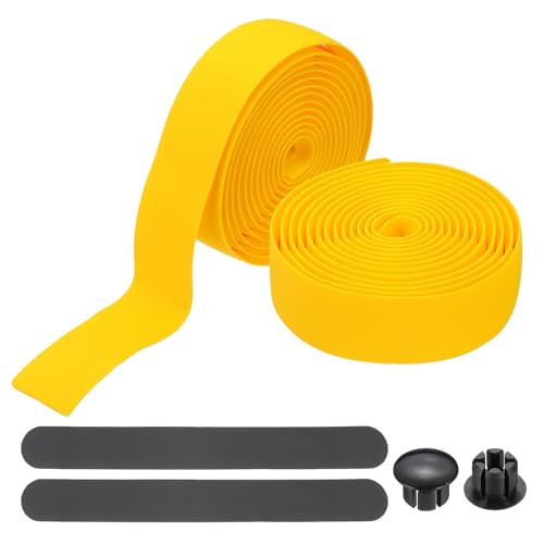 Ruban pour guidon de vélo de haute élasticité PATIKIL, enveloppes confortables en mousse EVA jaune