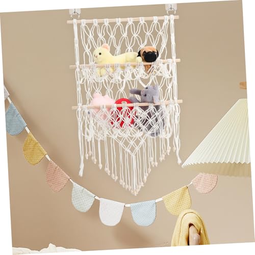 Hamac de rangement maille pour jouets peluches avec organiseur suspendu vertical - 3