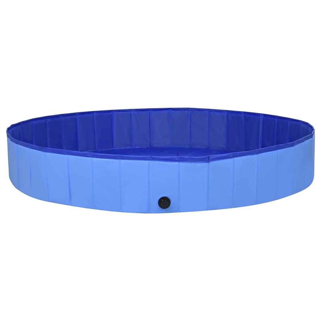 Vidaxl Foldable Dog Swimming Pool Pvc Puppy Paddling Bathtub Indoor Home Blue