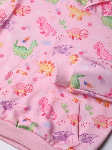 Image of WELAKEN Girls and Toddlers' Pullover Printed Hoodie Sweatshirt with Kangaroo Pocket