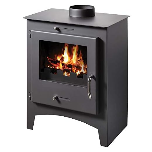 Quemador de leña Estufa de leña Multi combustible Salida superior De combustión Potencia de calefacción 8/11 Kw Modelo Bora