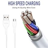 Micro USB Charger Cable For Samsung Galaxy A03/A02/A01/A10/A7 2018/A6 2018/J3/J4/J5/J6/J7/J7 Prime/S5/S6/S7/S7 Edge Super Fast Charging Data Sync Cable 1M Long USB A to Micro wire 2.4A Charging Lead - Image 5
