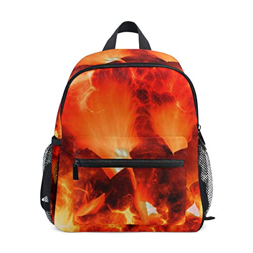 Mochila pequeña para Escuela  diseño Abstracto de Fuego  para niña      niño