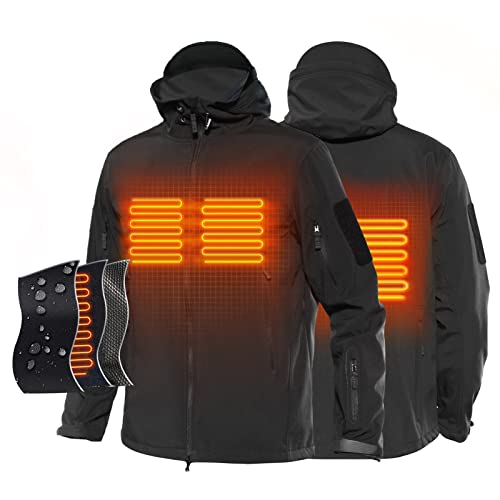ANTARCTICA GEAR Heated Jacket for Men with Battery Pack, Men's Heated Tactical Jacket Winter Outdoor Soft Shell Heating Coat2
