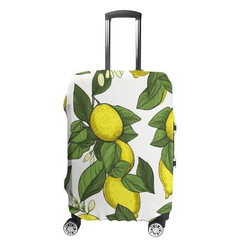 Travel Luggage Cover Elastic Suitcase Protector Anti-Scratch Washable Yellow Fresh Lemons Luggage Sleeve Tsa Approved Carry on Covers Baggage Cover Fits 18-32 Inch Luggages