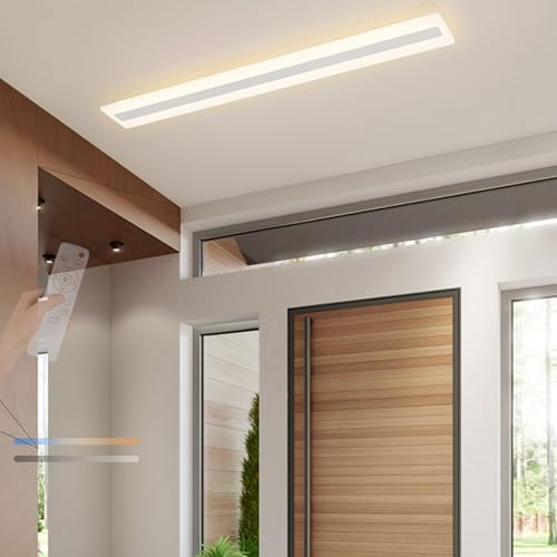 Plafonnier LED dimmable 200cm en acrylique blanc avec télécommande