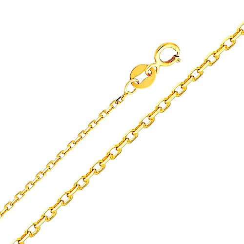 The World Jewelry Center 14k Yellow Gold Dolphin Pendant with 0.9mm Cable Chain Necklace4