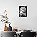 Black & White Tiger Canvas Wall Art Wild Animal Picture Wall Decoration Blue Eyed Tiger Prints on Canvas for Living Room Bedroom Modern Home Decor Ready to Hang 12x16 Inch Stretched and Framed Artwork