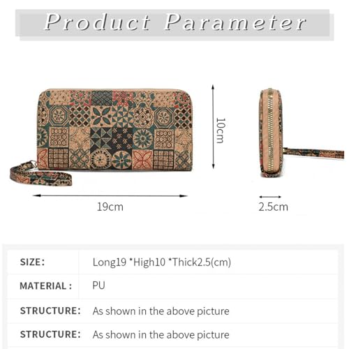 WoMen's purse flower pattern leather Long bag retro pattern large capacity phone case wallet for women2