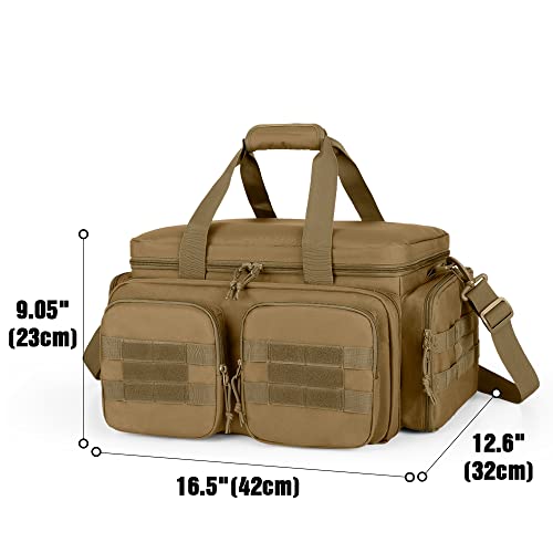 DSLEAF Tactical Pistol Range Bag for 5 Handguns, Shooting Gun Duffle Bag with 9X Magazine Slots for Hunting and Range Outdoor Activities - Thumbnail 6