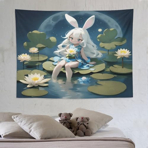 Tenture esthetique chambre et dortoir avec la tapisserie PAZZK lotus
