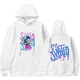 Arcane Jinx Geometrisch Hoodie, Offizieller Grafik-Roman Design, Hochwertige Baumwollmischung, Urban Streetwear Essential (Weiß,S)