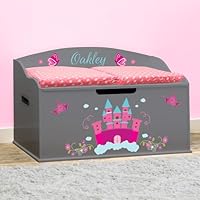 DIBSIES Personalized Creative Wonders Toy Box, Princess, 30 x 19.25 x 18 inches, Soft-Close Lid