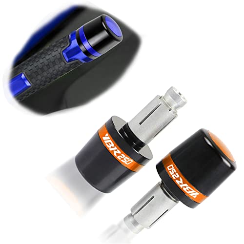 Poignées de guidon CNC 22mm orange pour moto Yamaha YBR 250 de 2005 à 2014