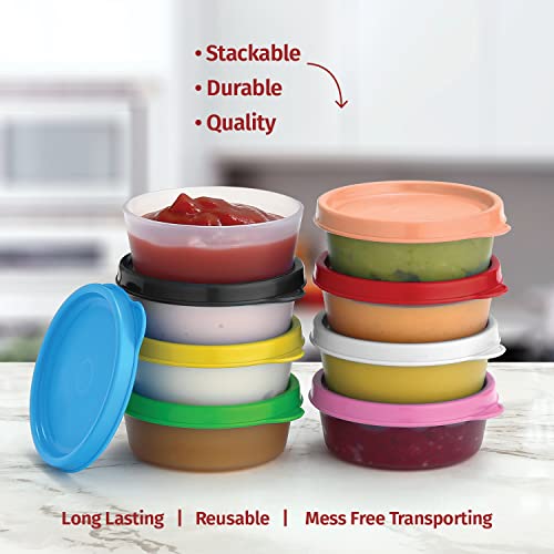Image of Signoraware Mini Mate BPA Free Plastic Containers Set (70ml x 8 | Set of 8 | Multicolour)