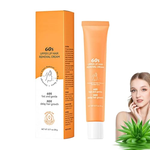 Crema Depilatoria Facial,Crema Depilatoria Del Labio Superior,Crema de Depilación Facial,Crema de Depilación Suave,Crema de Depilación Eficaz para Cara,Trabajo Rápido para Cara,Cejas,Labio y Barbilla