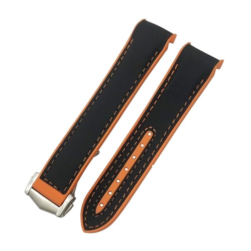 19 20 21 22mm o[U[XgbvAIK V[}X^[V[Y EHb` 300m ΉAVRiC X|[cXgbv(Black orange nylon,20mm,Golden buckle)