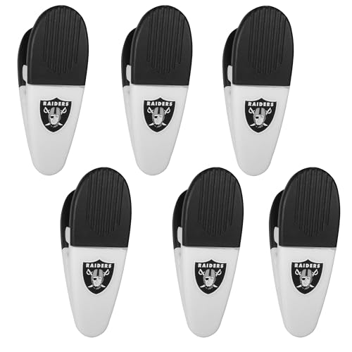 Siskiyou Sports NFL Las Vegas Raiders Chip Clip Magnets, 6pk White, One Size