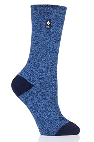 HEAT HOLDERS Men's Jeffrey ORIGINAL Cream Block Twist Crew Socks | Warm + Soft, Hiking, Cabin, Hunting, Outdoor, Cozy Socks3