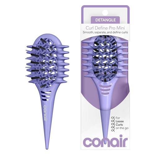 Conair Curl Define Pro Mini Detangler Brush for Loose Curls, Dual-Vent Design Curl Defining Brush...