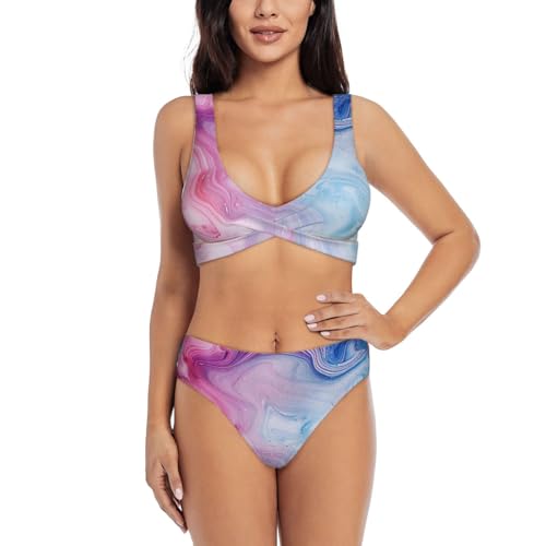 Maillot de bain imprimé marbré pour vos fêtes à la plage cet été