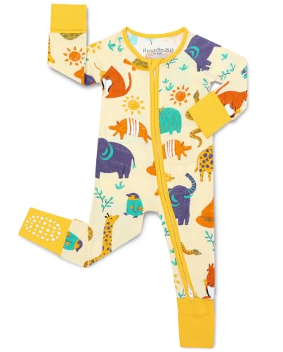 babee Reshinee Bamboo Viscose Baby Footie Pajama, Zipper Sleeper Boys Girls