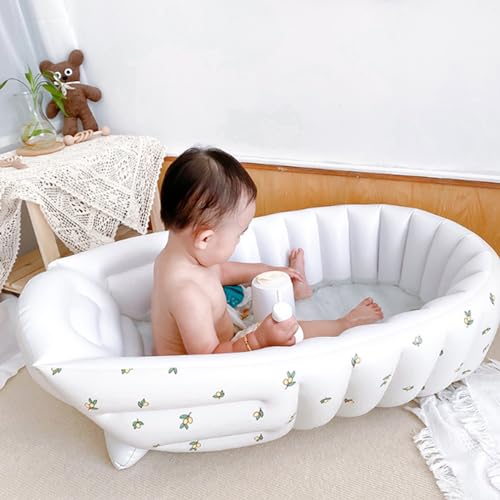 Pataugeoires et baignoire gonflable pour bébé pliable avec siège de bain intégré - 2
