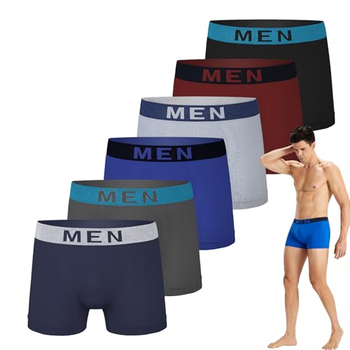 Breathable Men's Underwear Modern Multipack Comfortsoft Boxer Briefs (US, Alpha, One Size, Regular, Regular, MG396-6pcs)