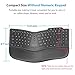 OMOTON Ergonomic Wireless Split Keyboard Compatible with Windows only, Cushioned Wrist Rest, Rechargeable, USB Connectivity, 2.4G Membrane Silent Keyboard, Classic Black