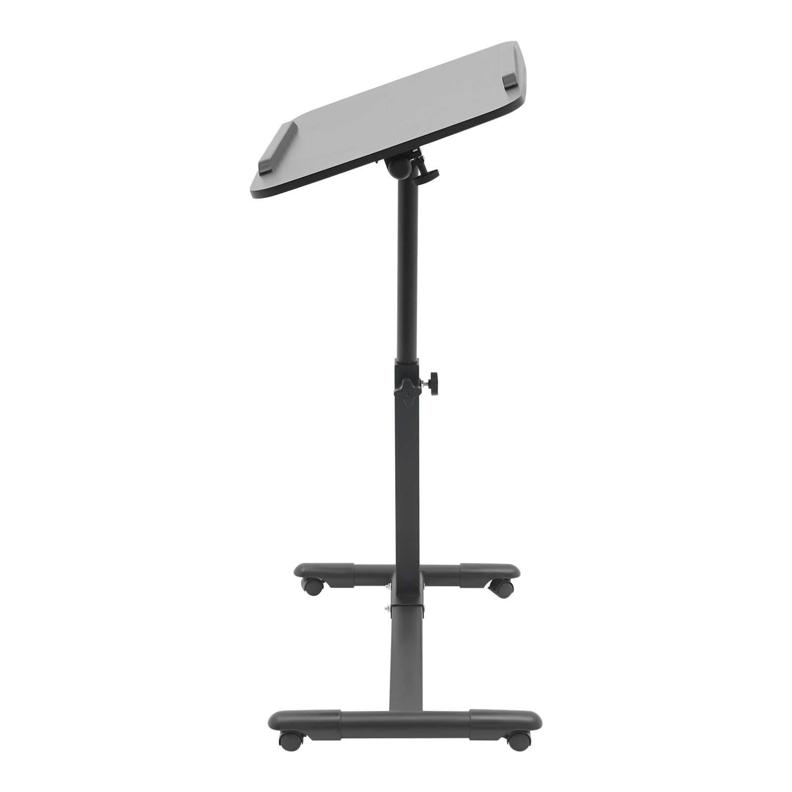 Mesa de cama con ruedas (60 – 90 cm), color negro | Escritorio de ordenador con gran encimera mesa auxiliar cama médica sofá resistente desgaste golpes arañazos