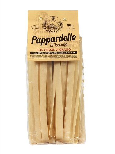 Antico Pastificio Morelli - Pappardelle di Toscana de germen de trigo (500 g) - Drawn to el bronce - 3 paquetes Paquete (3 x 500g)