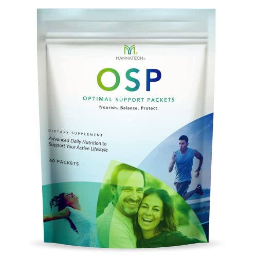 Mannatech More than Just a Multivitamin, Optimal Support Packets Amazing Self-care benefits of OSP Daily Vitamins, w/Ashwagandha Capsules, Immune Support and Antioxidant Supplement - 60 Packets