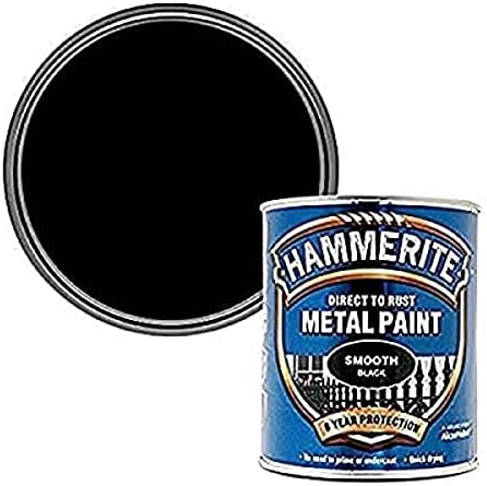 Hammerite Direct to Rust Metal Paint - Smooth Black Finish 2.5L