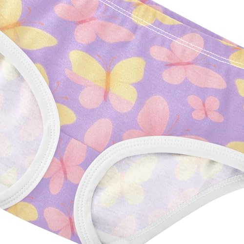 Joisal Colorful Girls Underwear Toddler 2t Cotton Panties for Girl Cute Yellow Pink Butterflies Purple Briefs Undies Kids4
