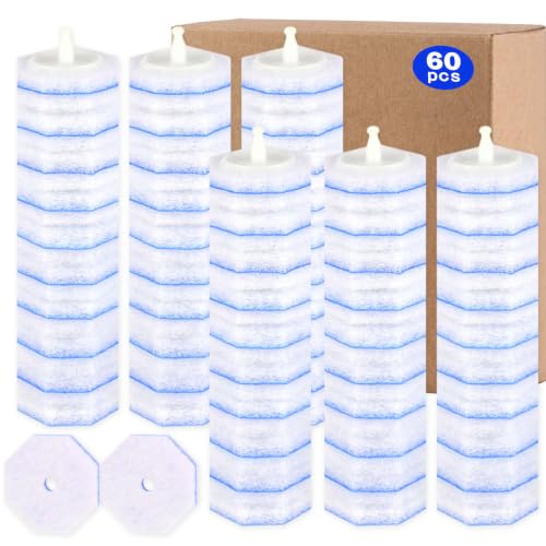 Image of 60 Count Disposable Toilet Brush Refills for Clorox Toilet Brushes | 5X Cleaning Power Scrubber Refill,High-Density Disposable Brush Refills,360 Efficient Cleaning,Fresh Fragrance