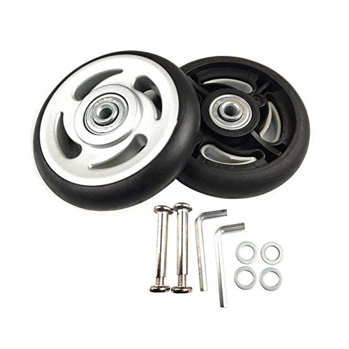 Rhinenet Ruote per bagagli valigie Ruota bagagli OD 85mm x 22mm x 6mm assali Chiavi riparazione per bagagli
