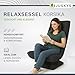 Juskys Relaxsessel Korsika - Ergonomisch & 360° drehbar, klappbar mit 5-lagiger Polsterung - Gemütlicher Cord Sessel für Wohnzimmer - Grau