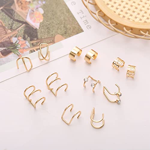 Asvnres 24 Pcs Gold Hair Braids Dreadlock, Non-Piercing Ear Clip Beard Beads Cuffs Clip Hair For Women Men Hair Accessories Styling Jewelry Tools thumb #1