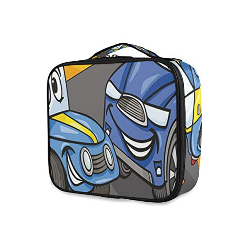 Preisvergleich Produktbild SUGARHE Comic Autos und Motorrad Zeichentrickfilm Figuren Spielzimmer DesignKosmetik Reise Kulturbeutel Täschchen mit Reißverschluss