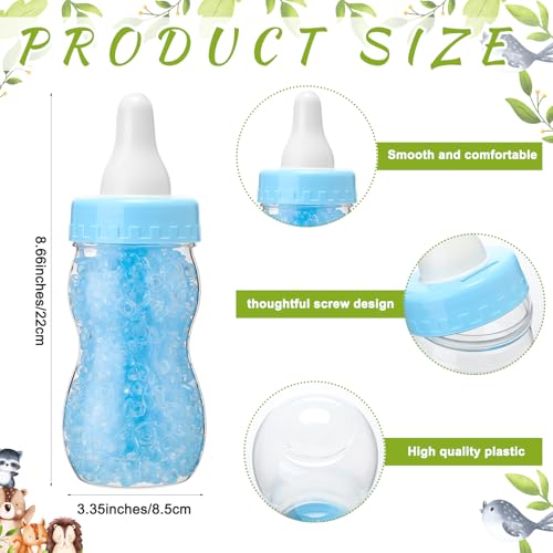 Image of Roowest 512 Pcs Baby Shower Games Guess How Many Pacifiers Sign 100 Small Guessing Games 10 HB Pencils 750ml Milk Bottle 400 Acrylic Pacifiers Decoration for Guest Gender Reveal(Bright,Woodland)