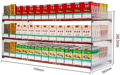 Multifunctional Automatic Cigarette Pusher Shelf for Market Store Retail，Convenience Store Cigarette Shelf Cigarettes Organiser Holder, Auto Cigarette Pusher Cigarette Display Holder, Superm